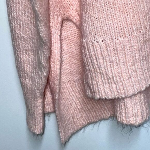 NWT FREE PRESS Long Sleeve Turtleneck High Low Sweater Coral Pale Sz XXL - Picture 6 of 7